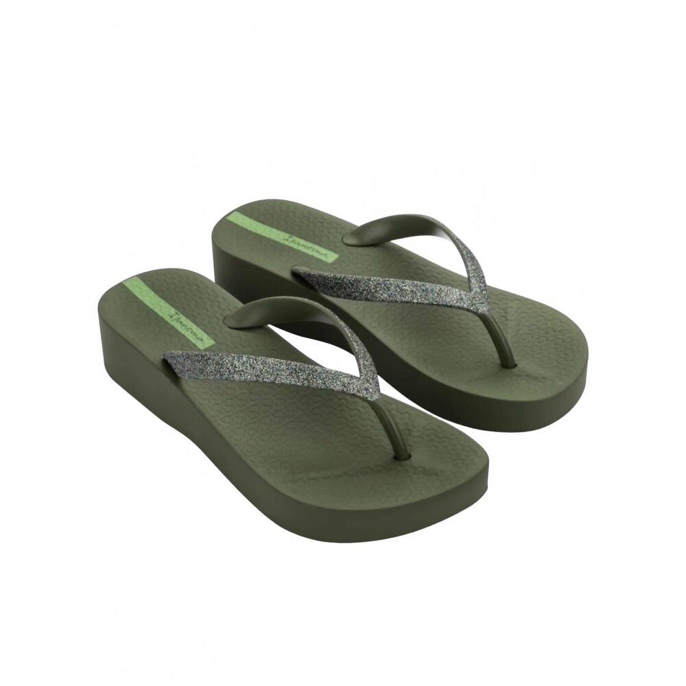 NEW IPANEMA women's mesh chic platform sandals in green